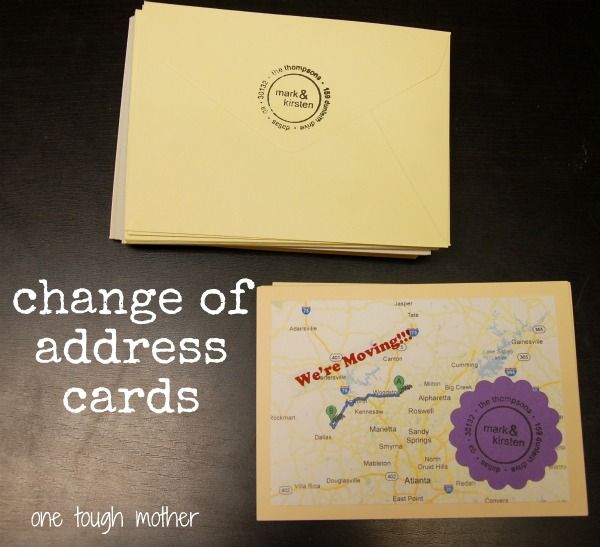 change of address cards
