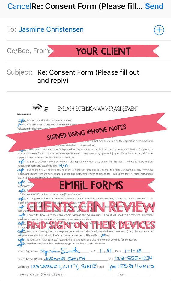 *For professional lash artists W H Y . W E . N E E D . T H I S Protect yourself and your growing lash business with a Waiver Agreement. I have all clients fill this out so they know my policies and what to expect. This form distinguishes our work from those who apply temporary falsies