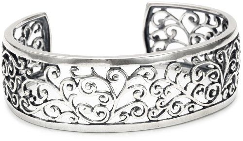 Collection Sterling Silver Filigree Open Cuff Bracelet 6.5 Collection Sterling Silver Filigree Open Cuff Bracelet 6.5
