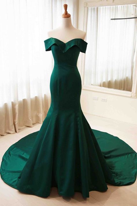 Emerald Green Mermaid Prom Dress
