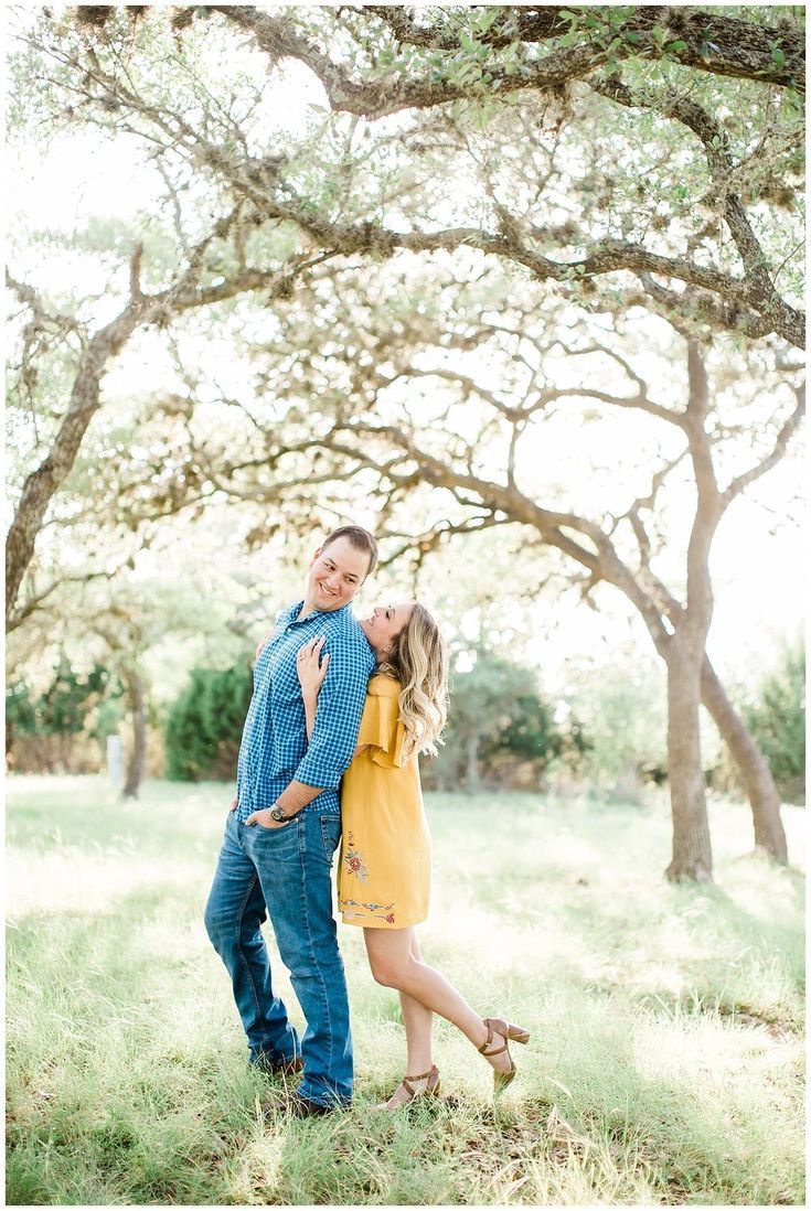 yellow dress engagement photos