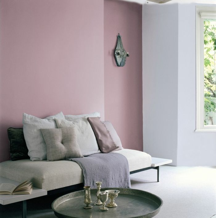 Wohnzimmer Mit Individuellem Charakter Und Wandfarbe Altrosa Bodyuzmani Altrosa Wandfarbe Rosa Wandfarbe Wohnzimmer Farbe
