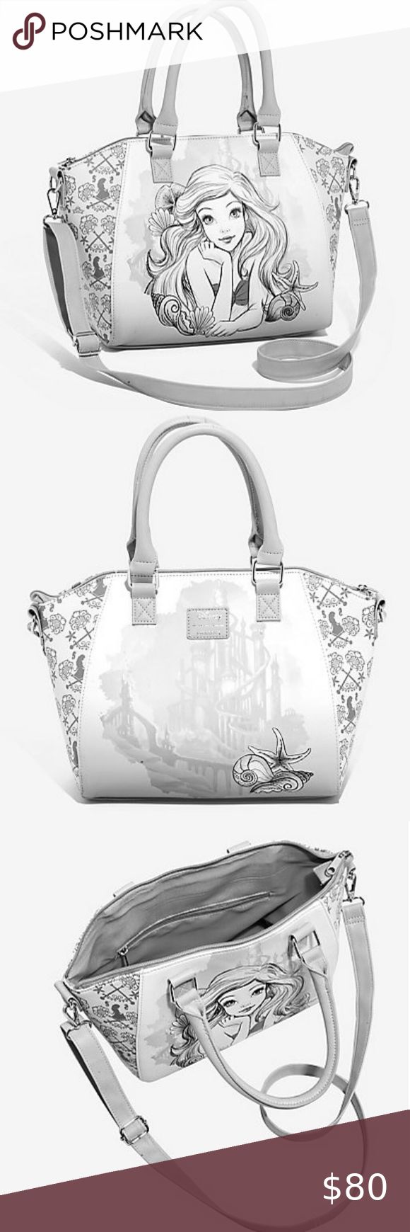 Loungefly Disney The Little Mermaid Ariel watercolor satchel bag handbag purse Loungefly Disney The Little Mermaid Ariel watercolor satchel bag handbag purse