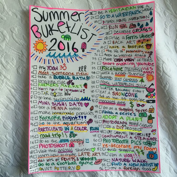 Dating Bucket List