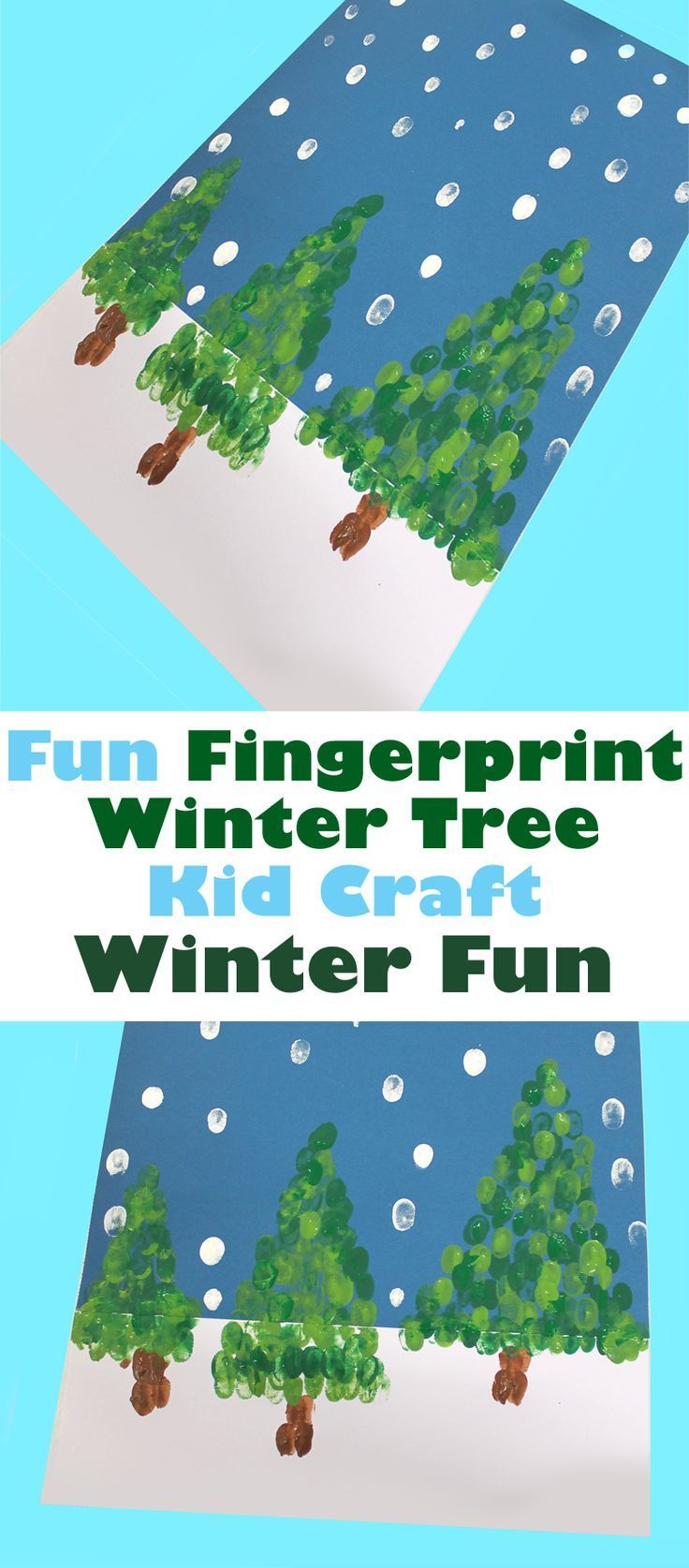 Fingerprint wintertree kid crafts - christmas kid craft - arts and crafts activi...