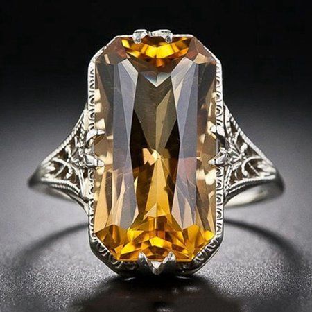 Pretty 925 Silver Jewelry Wedding Rings for Women Garnet & Citrine Size 6-10 Pretty 925 Silver Jewelry Wedding Rings for Women Garnet & Citrine Size 6-10