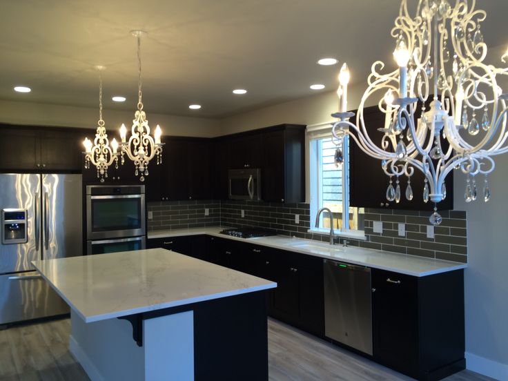 Black Kitchen With White Back Splash Black Kitchen With White Back Splash