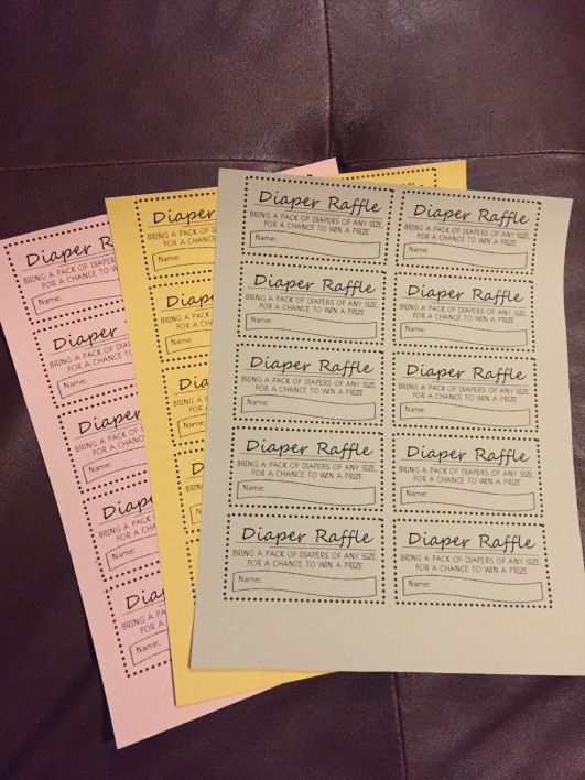 Declarative image with regard to printable diaper raffle tickets Lively image regarding printable diaper raffle tickets