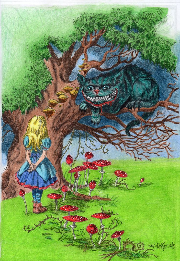 Alices nightmare in wonderland colouring book Alice in wonderland