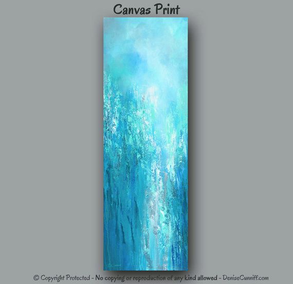 Tall Vertical Blue Wall Art Teal Turquoise Aqua Gray White Tall Vertical Blue Wall Art Teal Turquoise Aqua Gray White Abstract Painting Canvas Print Girardot Pinterest Bedroom Decor Large