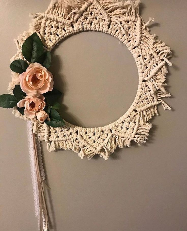 Catcher de rê avec des lumières de cordes avec des couleurs différentes for DIY Couronne de mariage Décor des cernes d/'artisanat macramé 5 paquet de la couronne de cerceau florale en bambou en bois