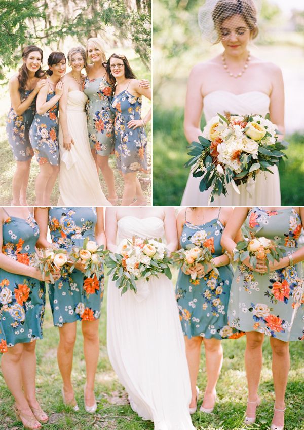 Fl Print Bridesmaids Dresses Vintage Flores Estampado Vestidos Fl Print Bridesmaids Dresses Vintage Flores Estampado Vestidos Damas Boda Novia Spring Primavera Zapatos Greenweeding Bouquets Www Wedding Ideas In