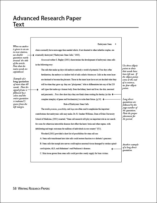 Research papers apa