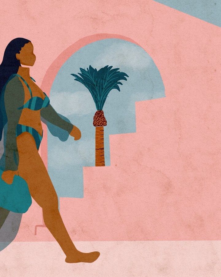 Reyna Noriega On Instagram Just Strolling Towards Warmer Days Artist Art Drawing Artwork Illustration Il Afrocentric Art Art Canvas Art Painting