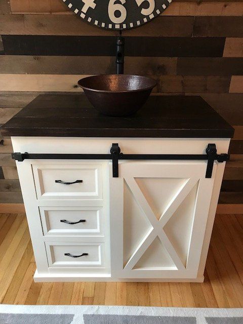 Barn Door Bathroom Vanity Free Shipping In 2019 Ideas Barn Door Bathroom Vanity Free Shipping By Knoxrestoration On Etsy