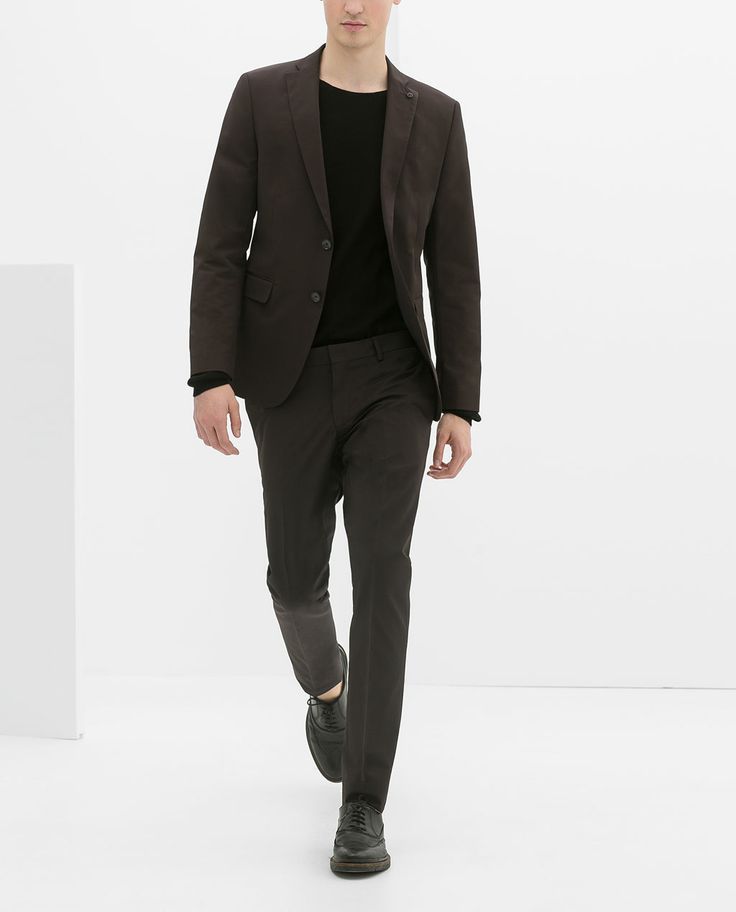 39 Best Suits For Men Images On Pinterest Zara Man Suit And Zara S Brown Men Suit With Black Sweater For A Great Casual Look