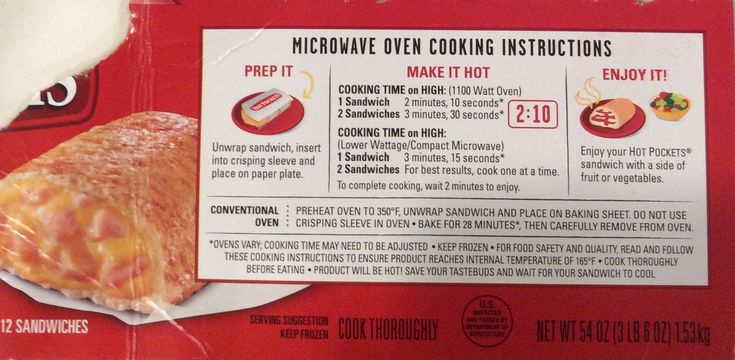 How Long To Cook Hot Pocket In 1000 Watt Microwave