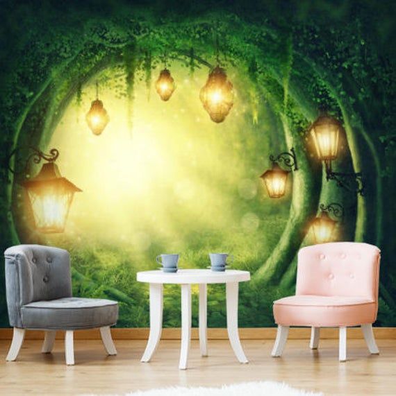 Magic Green Forest Tunnel 2 5m X 2 5m 3d Fairy Tale Wall Sticker