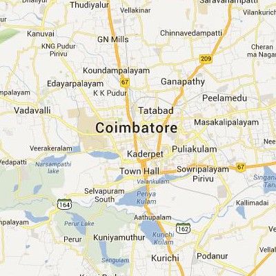 google satellite maps of coimbatore