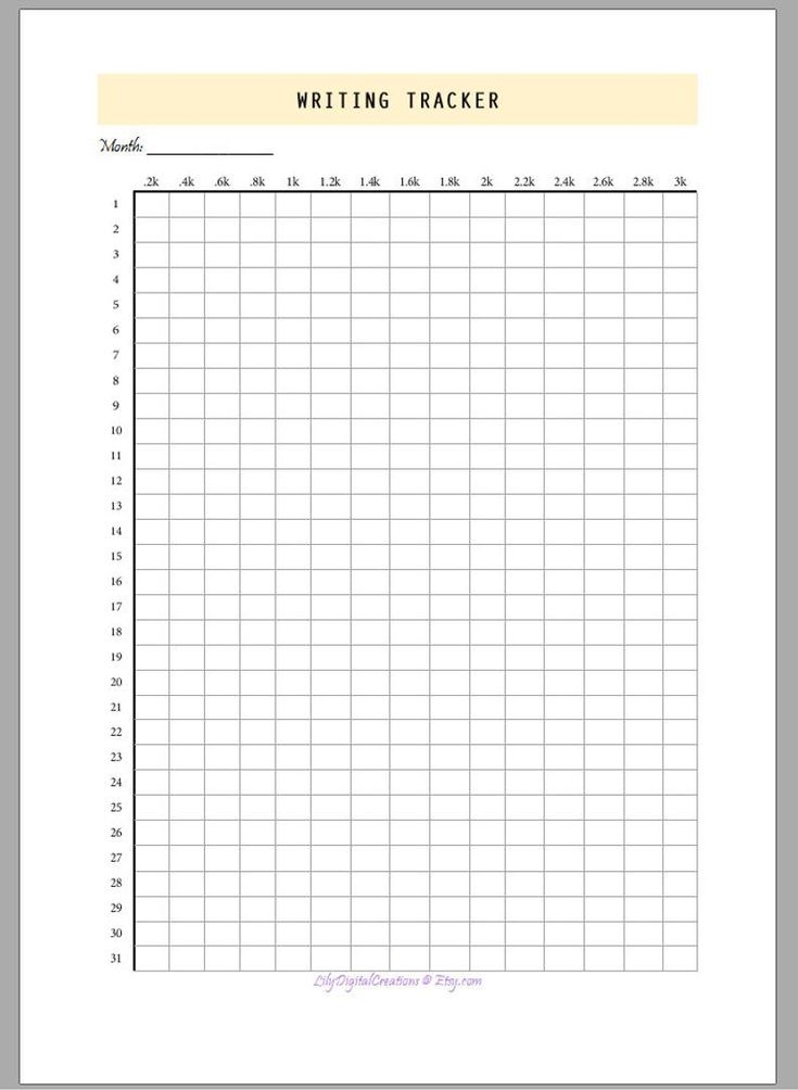 Writing Tracker A5 Printable Insert Template Etsy In 2021 writing-tracker-a5-printable-insert-template-etsy-in-2021
