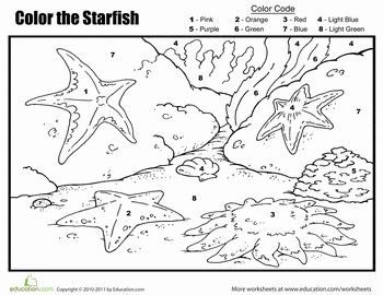 color by number the starfish