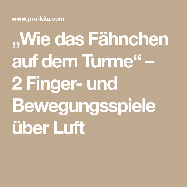 Fingerspiel finger kennenlernen