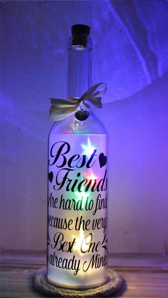 Wine bottle vinyl Friends are like stars quote vinyl sticker//decal friends gift