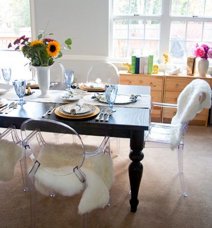Ikea Faux Sheepskin Rugs On Ghost Chairs In Dining Room Cool Ideas Ikea Faux Sheepskin Rugs On Ghost Chairs In Dining Room Cool Ideas Pinterest And Chair