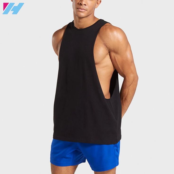 Hot Item] Gym Wear Loose Drop Arm Vest Custom Men Tank Top