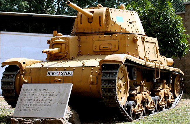 Carro armato Medio FiatAnsaldo M 14/41; Italian Medium Tank at the Carro armato Medio FiatAnsaldo M 14/41; Italian Medium Tank at the