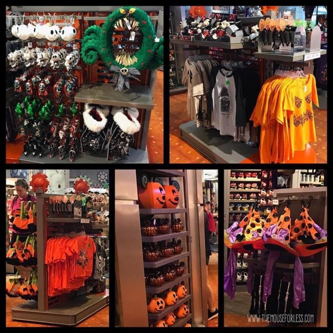 there are many halloween items on display in the store