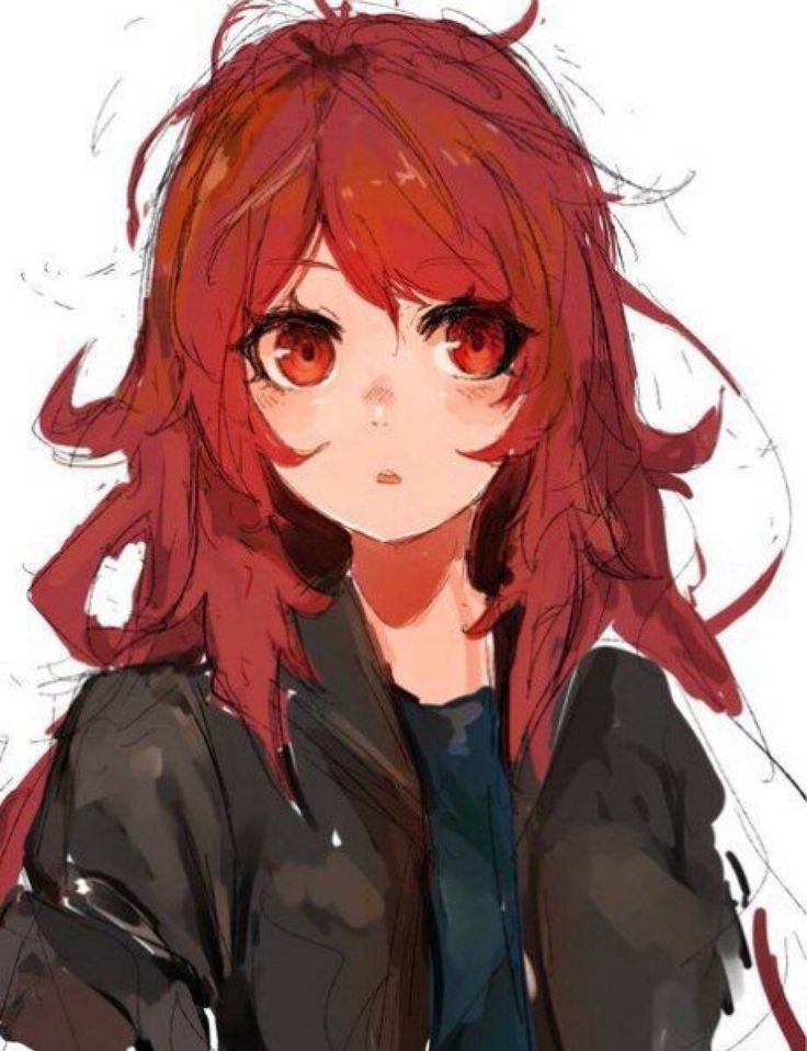 Anime girls with short red hair
