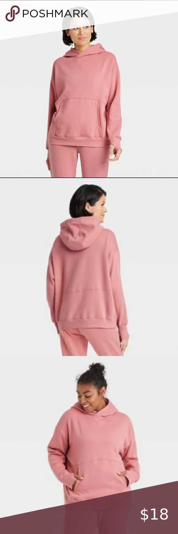 Women's Fleece Hoodie - All in Motion™- Rose Pink- Size XXL