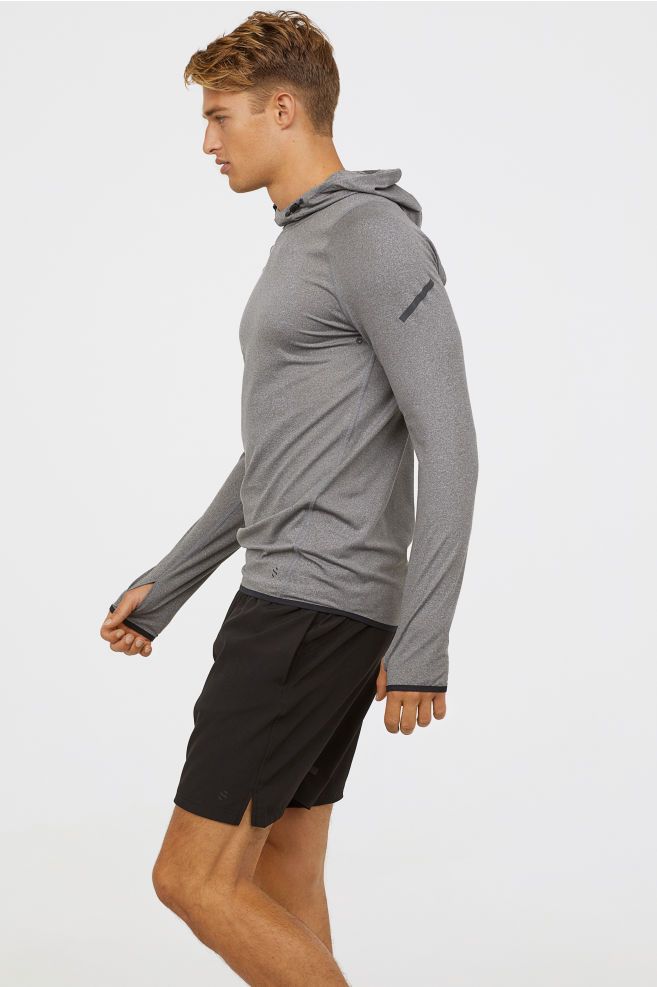 Kapusonlu Kosu Ustu Gri Kircilli Erkek H M Tr Sport Outfits Kapusonlu Kapuson