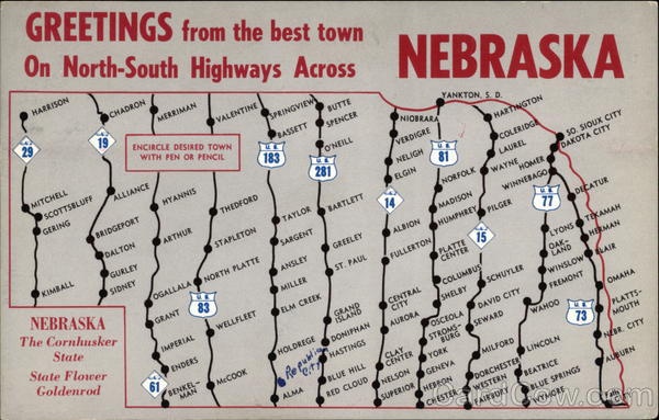 Map Of Nebraska Highways Highway Map Nebraska Map Highway Map Nebraska