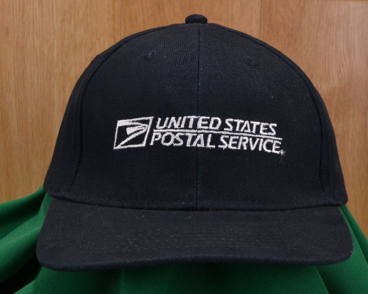 USPS LOGO 2 Cap USPS Embroidered Baseball Hat Silver Gray w/Black Embroidery USPS LOGO 2 Cap USPS Embroidered Baseball Hat Silver Gray w/Black Embroidery