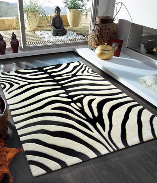 43 Best Rug Rya Ryijy Images On Pinterest Black White Modern Trendy Zebra Pattern Rug Black Off White