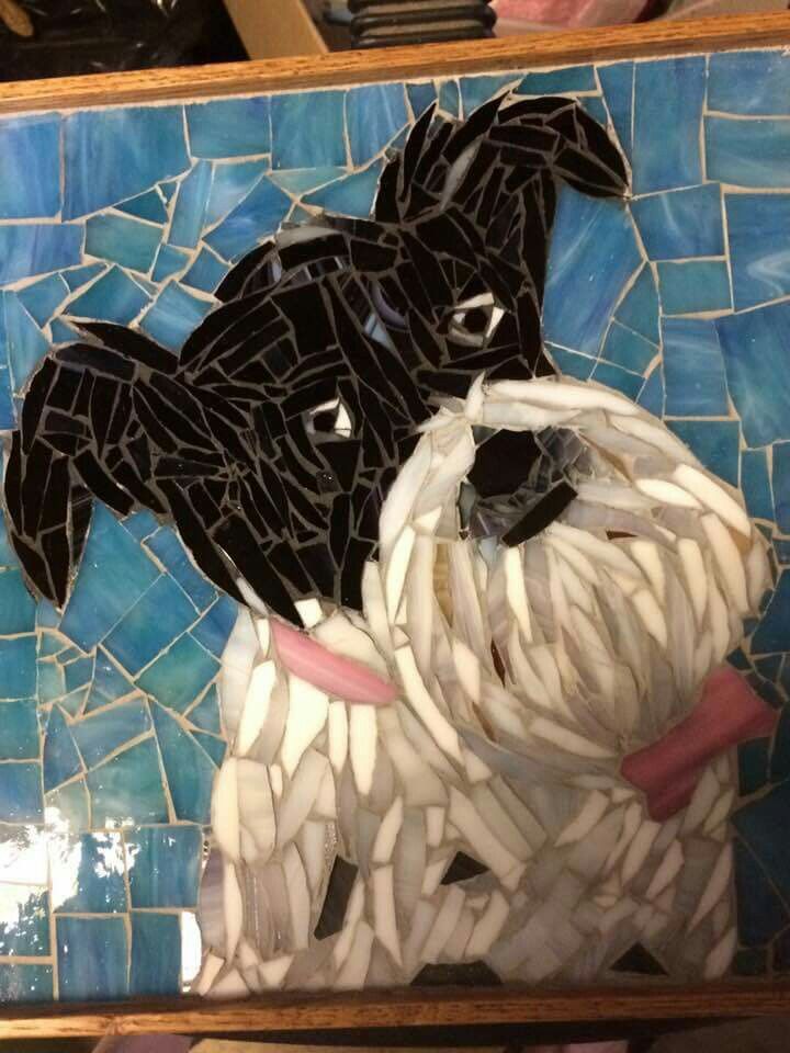 Dog mosaic - Gidget | Sketches, Painting, Art