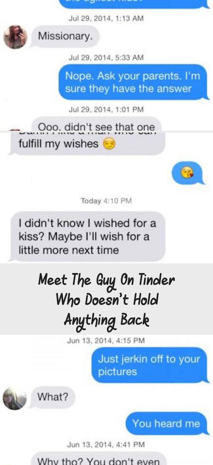 Flirten via tinder
