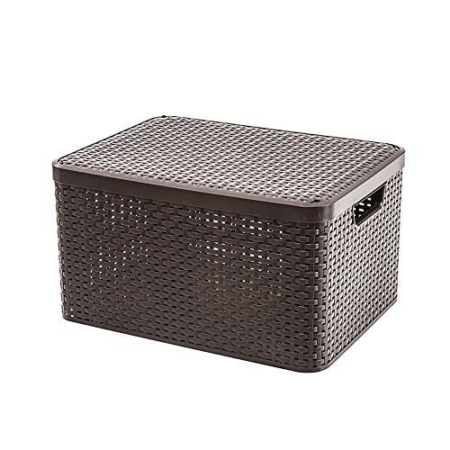 Gaoxu Containers Hakn Storage Box Covered Plastic Rattan Gaoxu Containers Hakn Storage Box Covered Plastic Rattan Basket Children S Snack Toy Clothes Color B