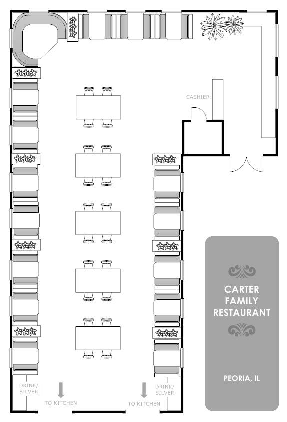 Restaurant Kitchen Floor Plan Layouts restaurant kitchen with counter seating floor plan | urbana Restaurant Kitchen Floor Plan Layouts restaurant kitchen with counter seating floor plan | urbana