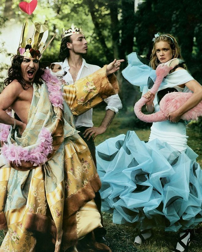 John Galliano Alexis Roche And Natalia Vodianova In Alice In