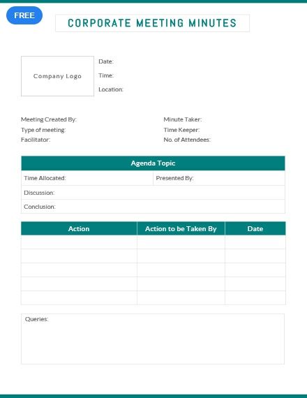 corporate meeting minutes meeting minutes templates designs 2019