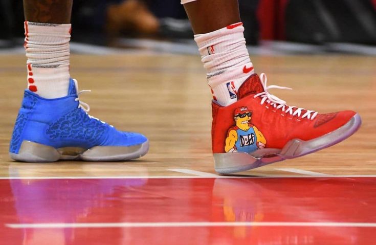 nba different color shoes