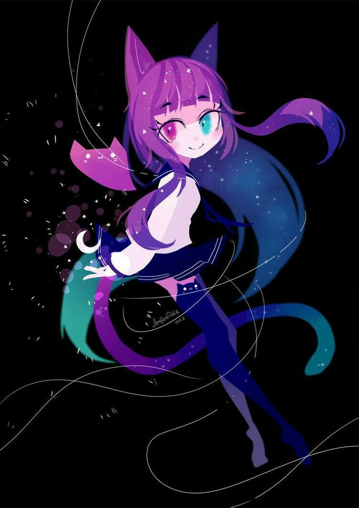 Space cat girl anime