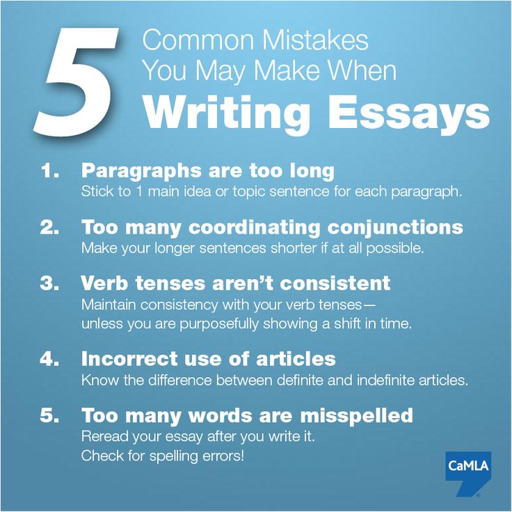 Mistakes writing essay