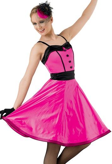 Weissman™ Satin Crinoline Trim Party Dress Recital Costumes Pop Star Costumes Dance