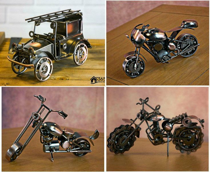 Vintage Scrambler Motorbike Sculpture Nuts & Bolts Retro Style Christmas Gift Vintage Scrambler Motorbike Sculpture Nuts & Bolts Retro Style Christmas Gift