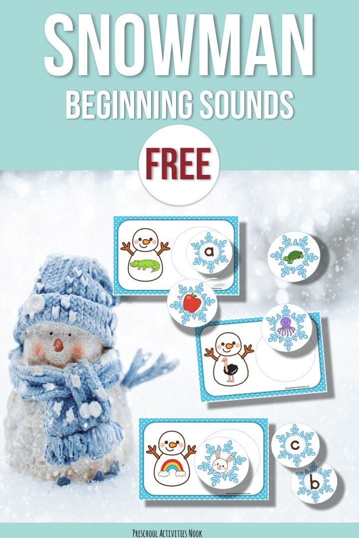 Free: Snowman Beginning Sound Matching - Preschool Activities Nook Winter Activities Preschool, Winter Kindergarten, Preschool Activities Free: Snowman Beginning Sound Matching - Preschool Activities Nook Winter Activities Preschool, Winter Kindergarten, Preschool Activities
