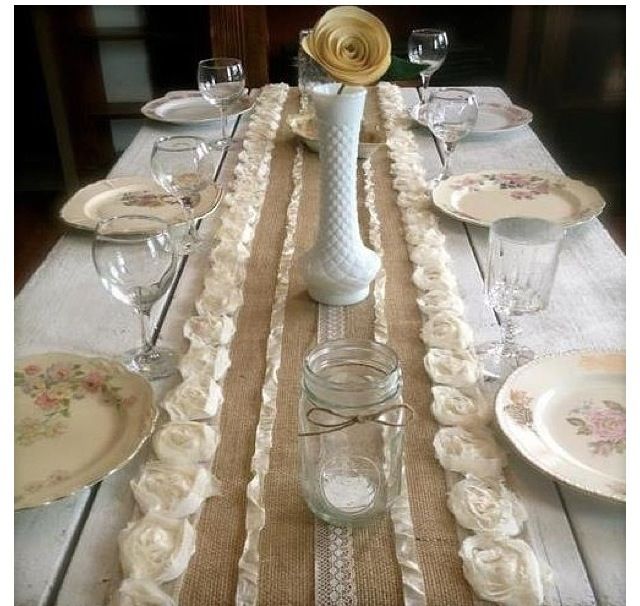 Dining Table Decore Burlap Runners Decorations Crafts Burlap Table Runners, Dining Tables With Burlap Runners